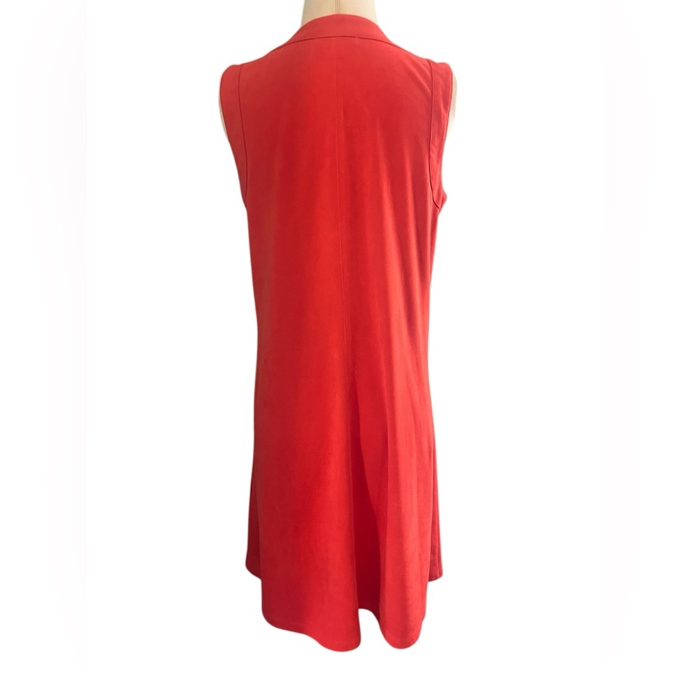 CB 1962 Vegan Suede Sleeveless Red/Rust Dress Sz 10 - Picture 7 of 9